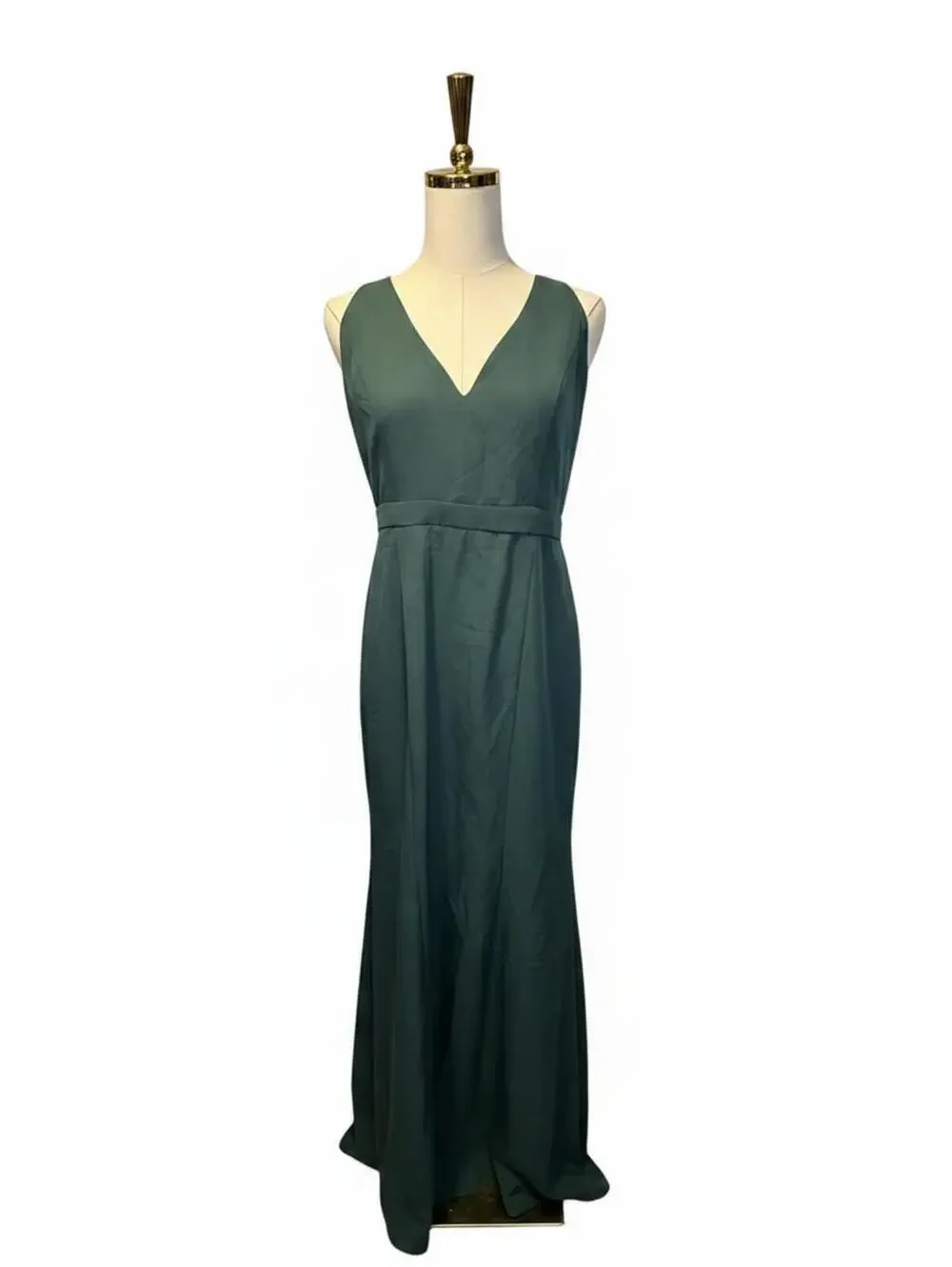 Lulus | Dresses | Lulus Elegant Formal Emerald Green Dress Lace And Ornament Button Back Size L